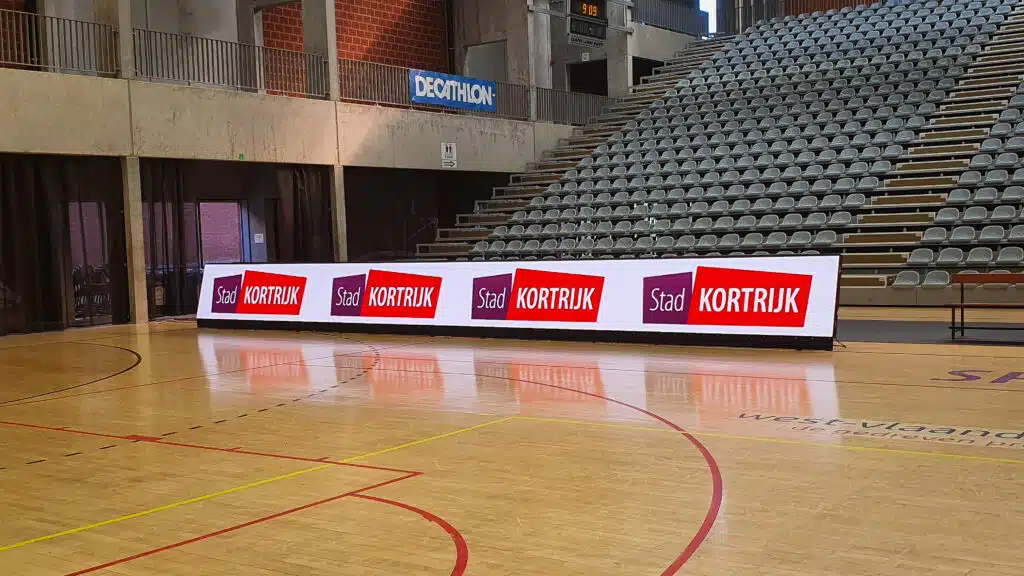 Brightboard Indoor LED-boarding bij Topsporthal Kortrijk.